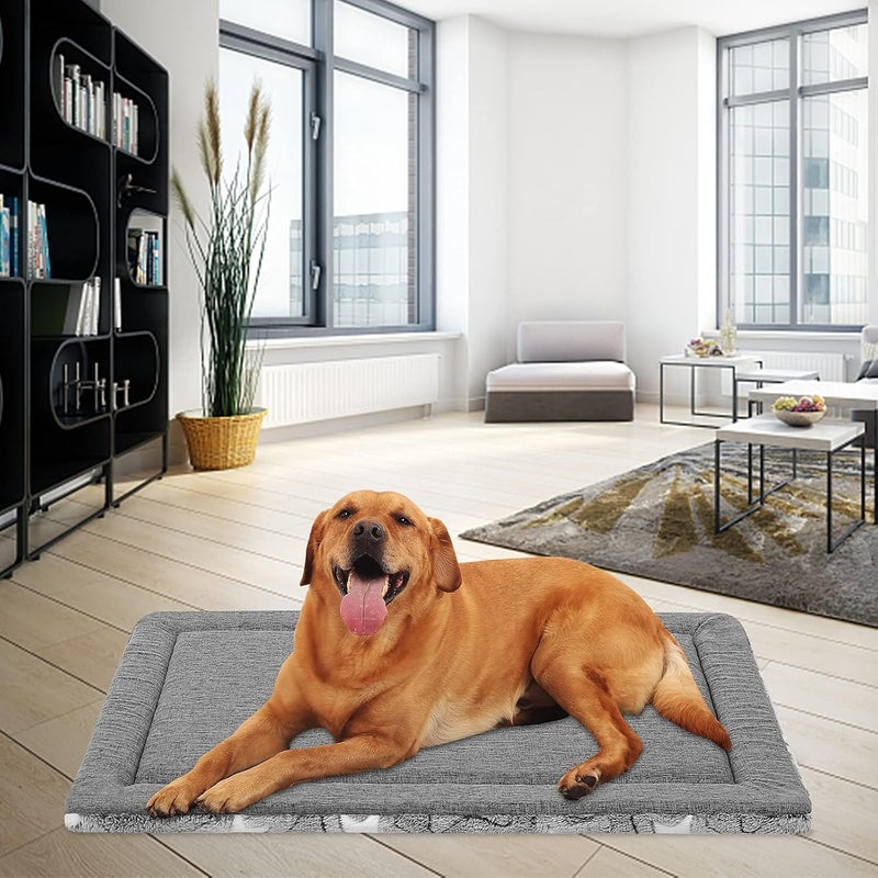 EMPSIGN Dog Crate Pad - Reversible Kennel Mat (Cool & Warm), Machine Washable, Cozy Star Pattern Sleeping Pad for Small Medium Large Dogs, All-Season Pet Bed, Suitable for 42"x28" Dog Crate, Grey - Image 5