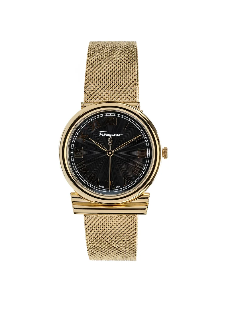 Gancino Quartz Black Dial Watch