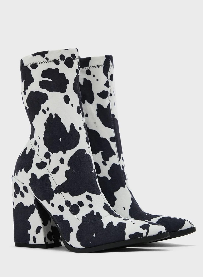 PUBLIC DESIRE Plush Ankle Boots