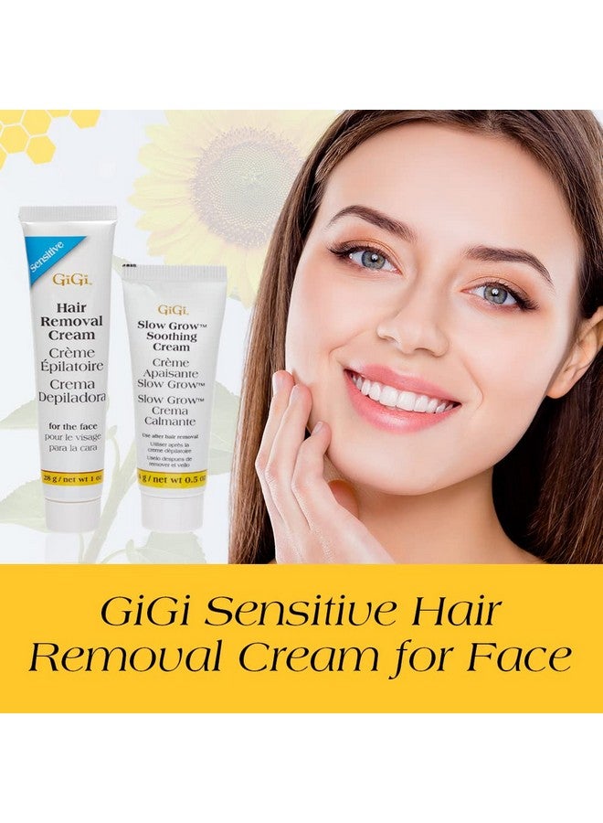 جيجي كريم إزالة الشعر للوجه - 1 أونصة، وكريم مهدئ بطيء النمو - 0.5 أونصة، مجموعة إزالة الشعر للبشرة الحساسة، عبوة واحدة - Image 4