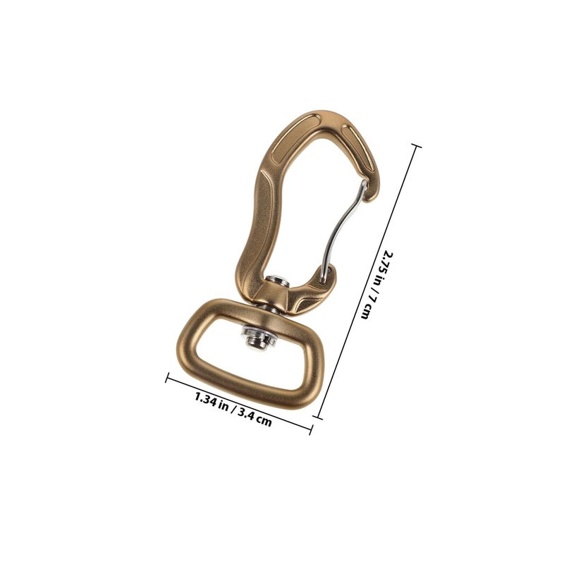 360 Swivel Spring Hook Locking Carabiner 7075 Aluminum Clip for Camping Hiking Dog Leash - Image 3