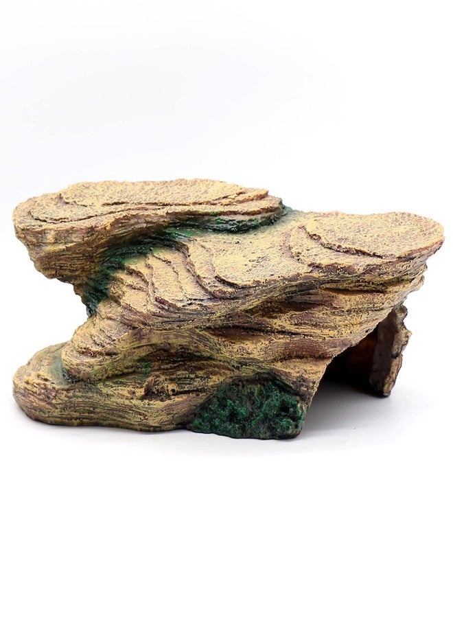 relaqcc Turtle Basking Platform Shale Scape Step Ledge, Reptile Cave Hideout Turtle Tank Accessories Decorations, Great for Reptiles, Amphibians, Leopard Gecko, Bearded Dragons, Lizard, Frogs - Image 1