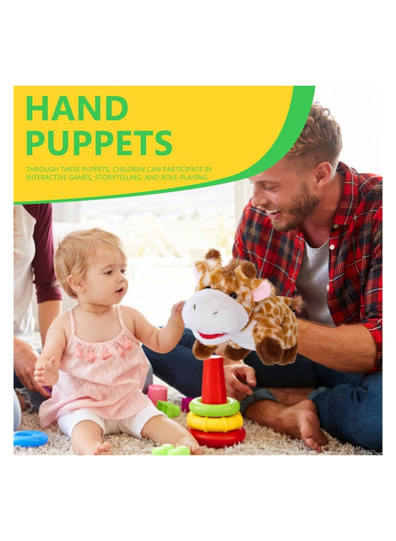 general Hand puppet, cute and soft animal plush toy |Removable mouth plush toy for pretend play, baby plush toy for performance theater, birthday gift - Image 3