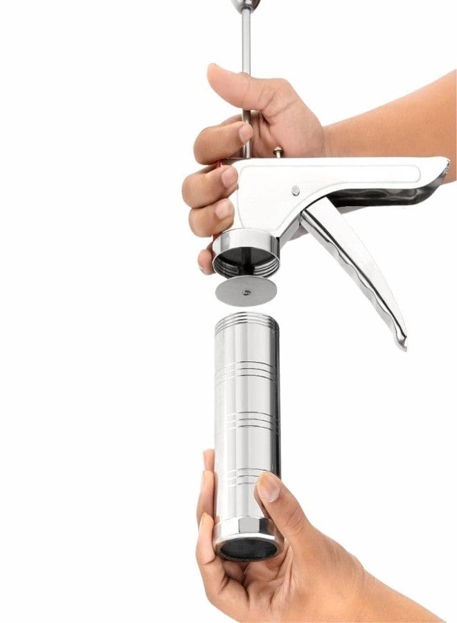 COZY CORNER Stainless Steel 15-in-1 Kitchen Press Sev Sancha with 15 Jali Discs – Murukku, Chakli, Sev, Bhujia, Gathiya & Idiyappam Maker | Noodles & Cookie Press | Heavy Duty Snack Maker - Image 4