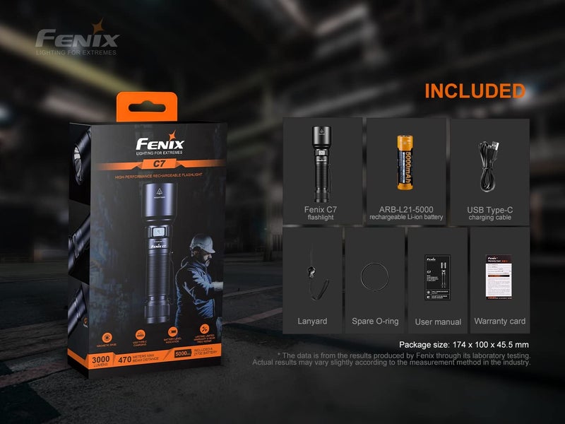 fenix فينيكس C73000 لومنز مصباح يدوي عالي الأداء قاعدة مغناطيسية قابل للشحن من نوع USB C مثالي للعمل في الهواء الطلق والتفتيش والأمان LED - Image 5