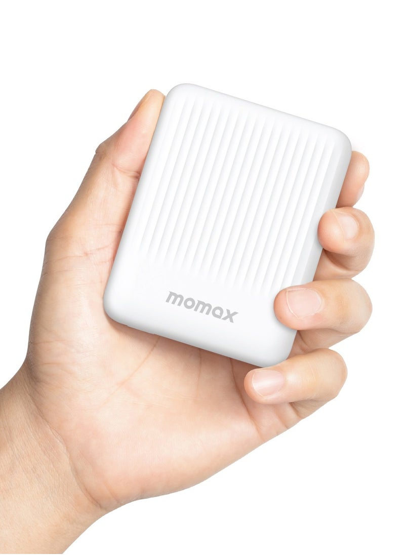 Momax - Momax Q.Mag Minimal 10000mAh MagSafe Power Bank PD Fast Charging and Wireless Charging 15W - White - Image 1