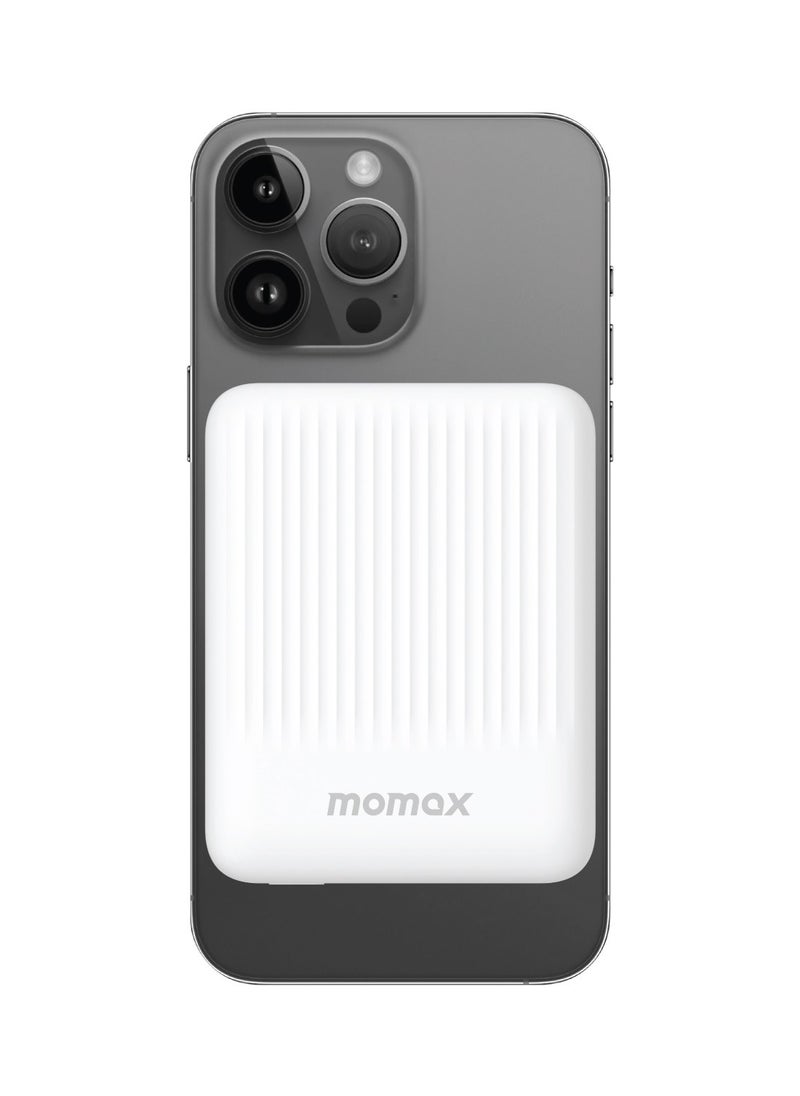 Momax - Momax Q.Mag Minimal 10000mAh MagSafe Power Bank PD Fast Charging and Wireless Charging 15W - White - Image 1