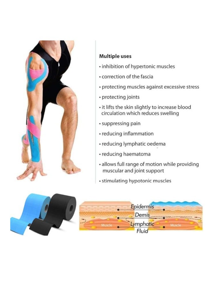 ARNOTEC Kinesiology Tape Strong Adhesive Sports Tape No Sticky Residue Easy Tear Kinesiology Tapes & Wraps, Bats,Tennis,Gymnastics & BoxingTape for Athletes Sports, Wrist, Ankle - Image 2