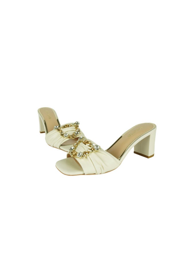 POLETTO Poletto Ladies High Block 4183181 C1014 Cream  - Image 2