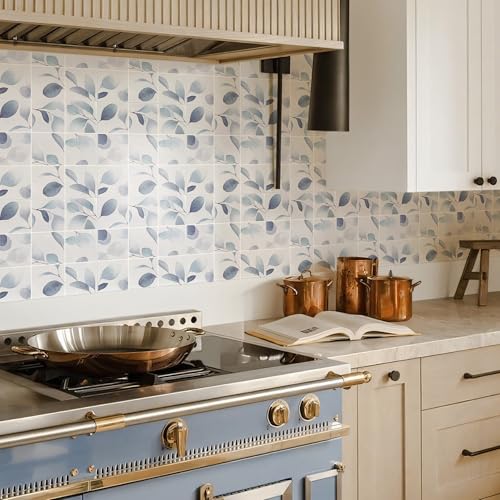 SVNOOC Peel & Stick Tile Stickers Waterproof Self-Adhesive Backsplash Stickers for Kitchen Bathroom Decor 10 Pack 11.8''x11.8'' (Gray-Blue) - Image 2