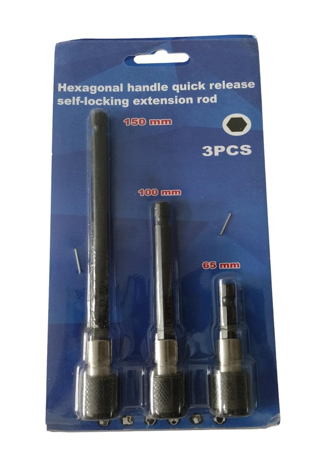 Inditrust 1/4 inch Hexagonal Handle quick release Self Locking Extension Rod 3pcs set size- 65mm, 100m and 150mm - Image 4