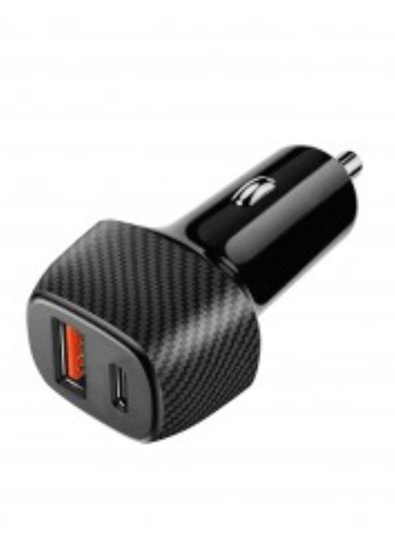 CHAPPELINE 30W Fast Car Charger Dual Port Type-C Power Adapter Compatible with Samsung Galaxy S22 S21 S23 iPhone 14 Pro Max iPad Pro Mini OnePlus Xiaomi Huawei for Daily Use Travel and Outdoor Charging - Image 1