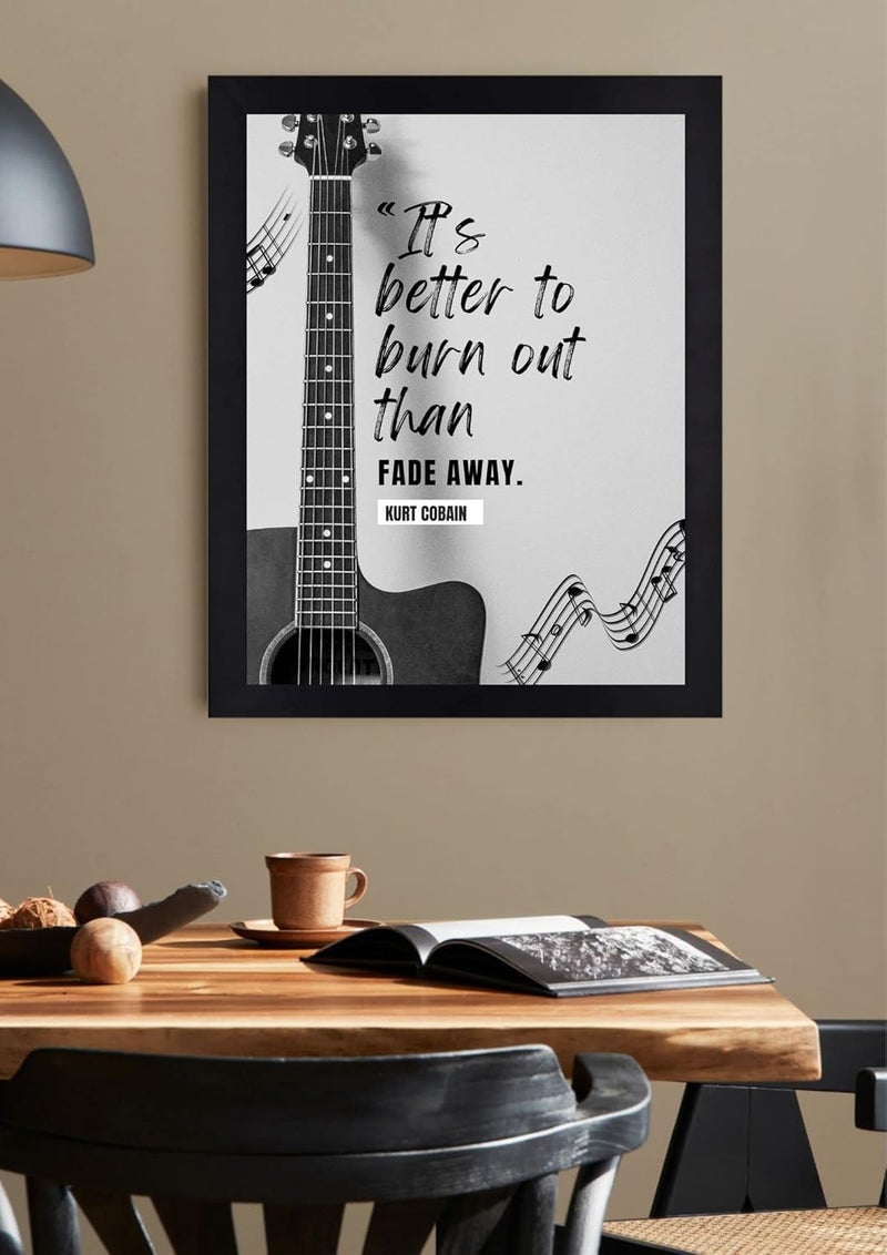 Interio Crafts Kurt Cobain Inspirational Motivational Wall Abstract Poster Frame Included13X10 Inch Multicolor - Image 2