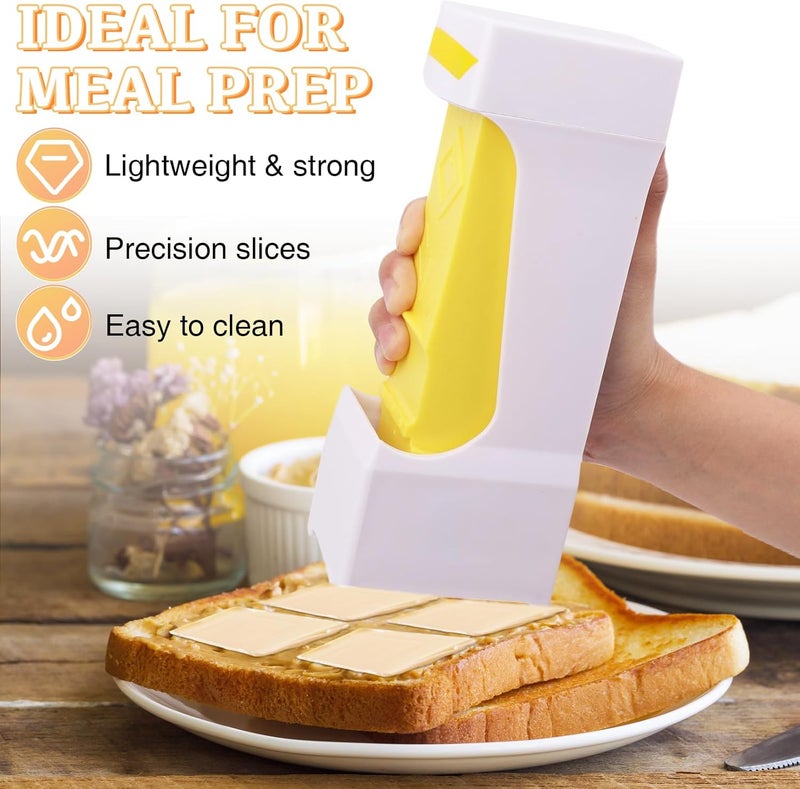 OPLCFO 2PCS Butter Cutter and Storage Case, Butter Stick Slicer for Bread Cakes Cookie - Image 4