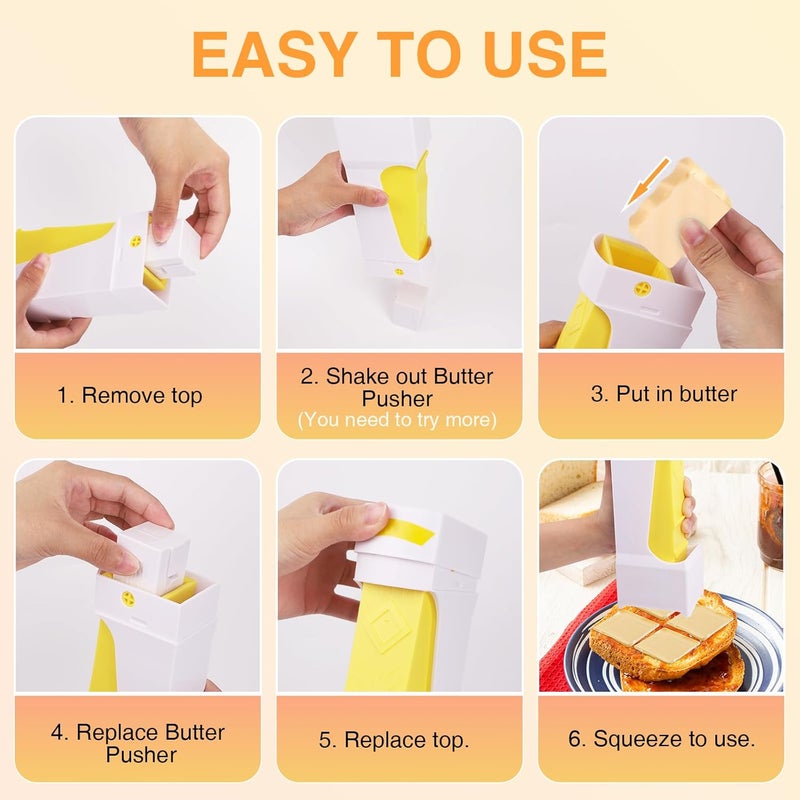 OPLCFO 2PCS Butter Cutter and Storage Case, Butter Stick Slicer for Bread Cakes Cookie - Image 3