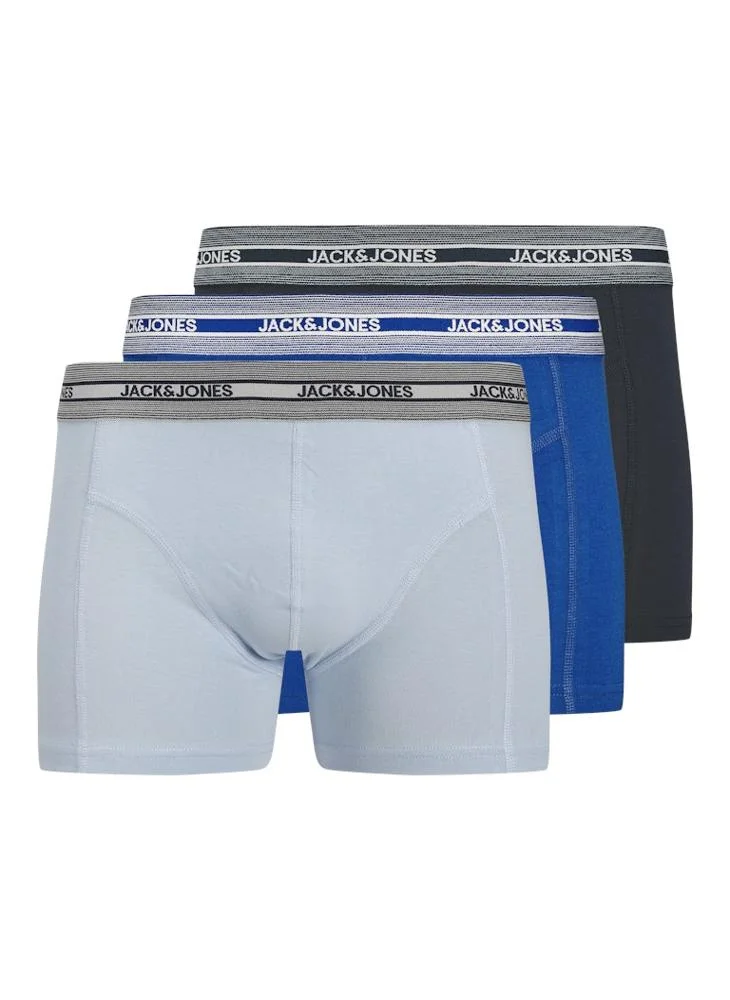 JACK & JONES 3 Pack Logo Band Trunks