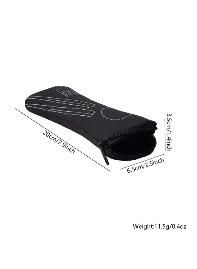 Black Heavy Duty Polyester Portable Cutlery Organizer Bag With Utensil Storage Compact Travel Dining Case For Camping Office School Picnics Knife Fork Spoon Holder - Image 3