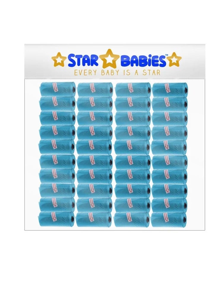 STAR BABiES ستار بيبيز - رول أكياس معطرة - عبوة من 40/600 كيس - أزرق - Image 1