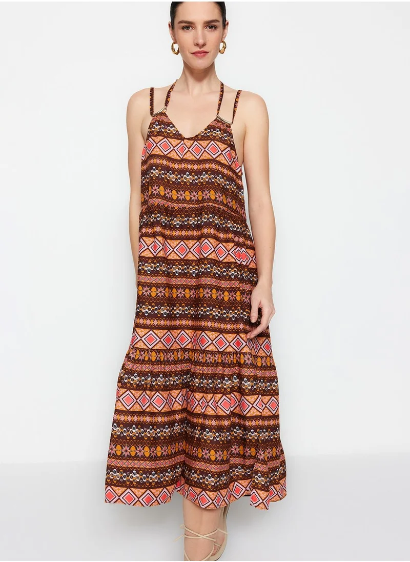 trendyol Strappy Printed Dress