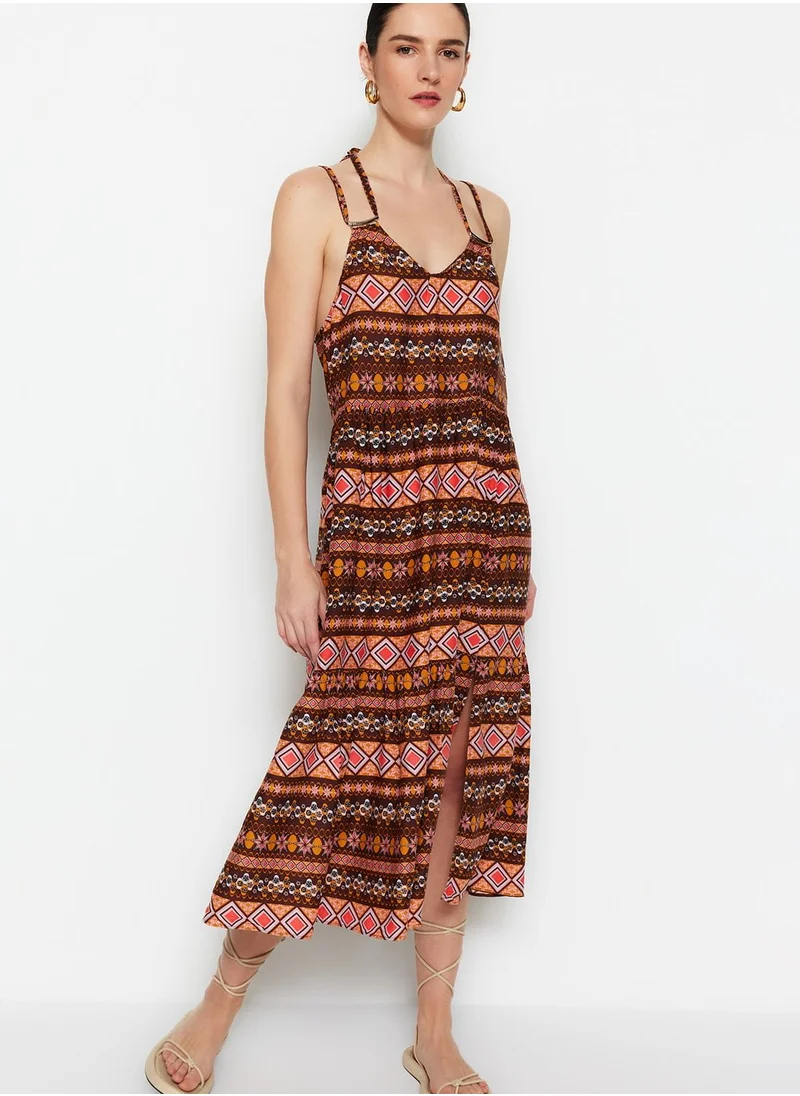 trendyol Strappy Printed Dress