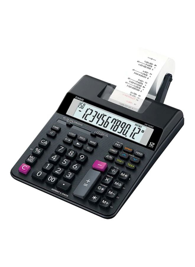 كاسيو آلة حاسبة بخاصية الطباعة بشاشة سعة 12 رقماً HR-150RC أسود - Image 1