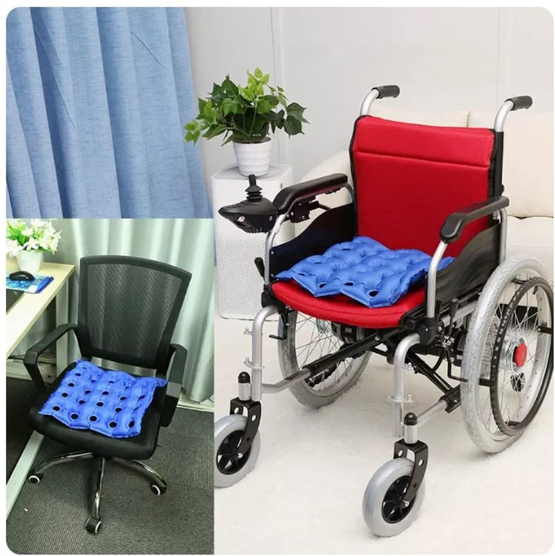 klarako Inflatable Chair Pad, Air Inflatable Seat Cushion Portable Anti Bedsore Decubitus Chair Pad Daily Use Mat Air Cushion Wheelchair Mat with Inflatable Pump for Mobility Scooter - Image 4