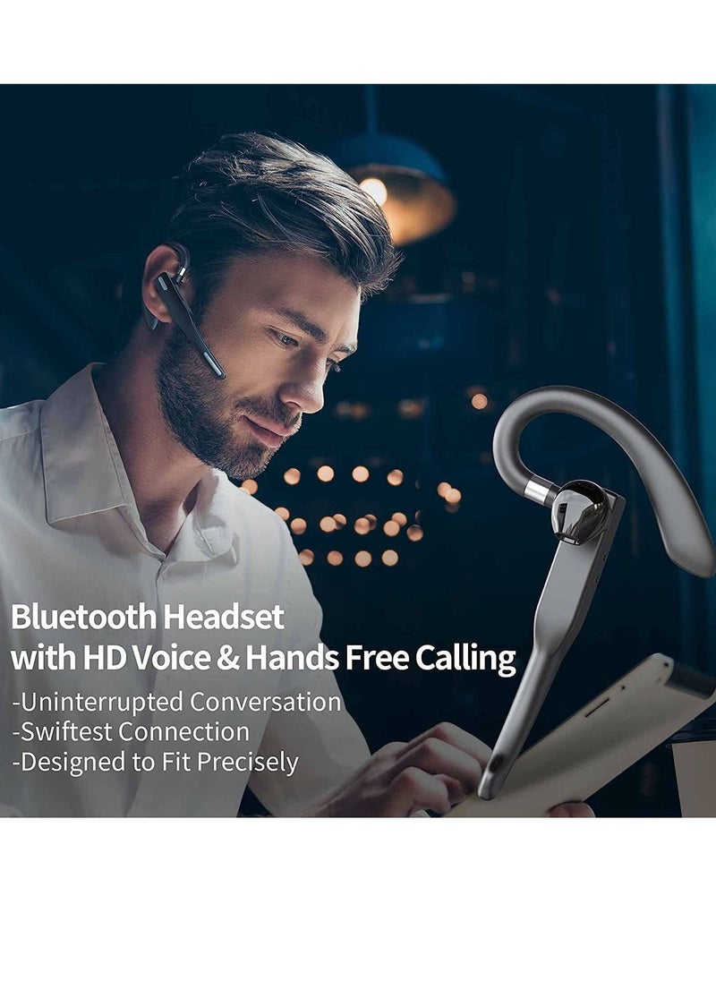 SYOSI - Bluetooth Headset Handsfree Wireless Bluetooth Earpiece for Mobile Phone V51 Headset with Microphone Noise Cancelling 10H Talking Time Bluetooth Headphone Earphone Headphones  Charging Case - Image 1