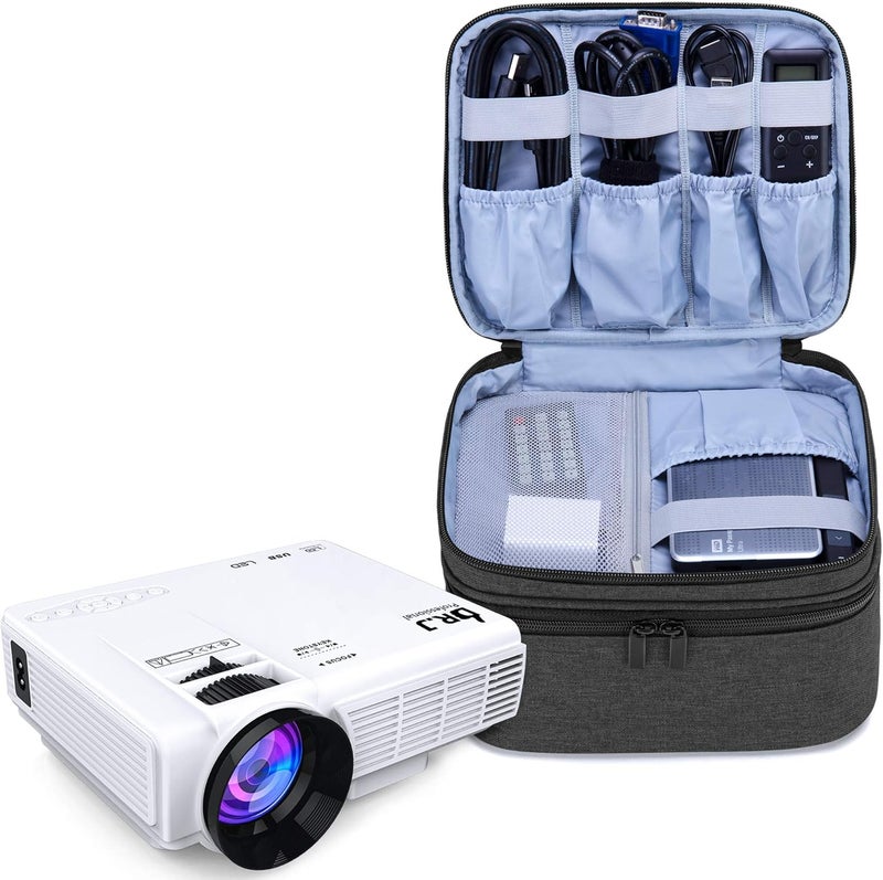 LUXJA Carrying Bag Compatible with DR.J Mini Projector, Portable Case for Mini Projector and Accessories, Black - Image 1