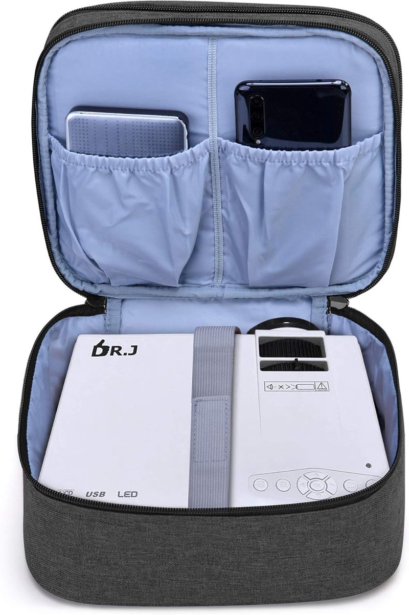 LUXJA Carrying Bag Compatible with DR.J Mini Projector, Portable Case for Mini Projector and Accessories, Black - Image 3