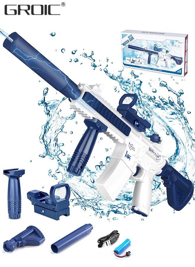GROIC Electric Water Guns M416, Automatic Squirt Guns for Kids, Water Pistol Summer Toy for Outdoor Pool Water Fighting，Automatic Continuous Firing Electric Water Gun  - Image 1