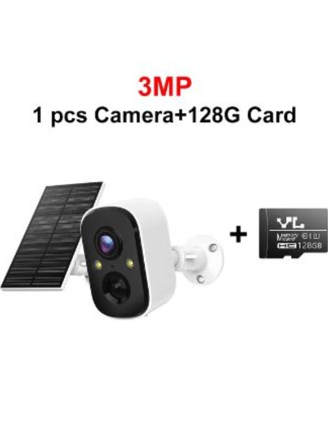 AROAQ Tuya 3MP WIFI Security Battery Camera with Solar Panel Wireless Outdoor Human Detect Surveillance IP Camera Color Night With 128GB Card - Image 1