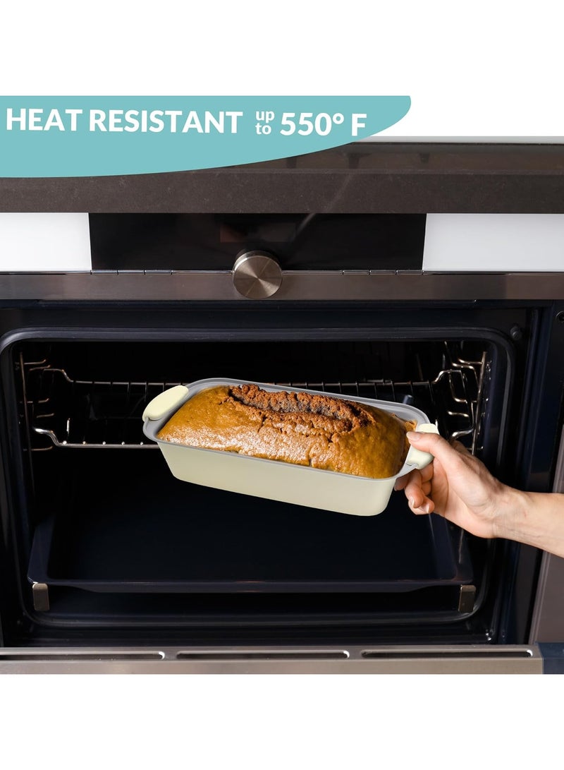 Non Stick Ceramic Loaf Pan w/Silicone Handle - Image 2