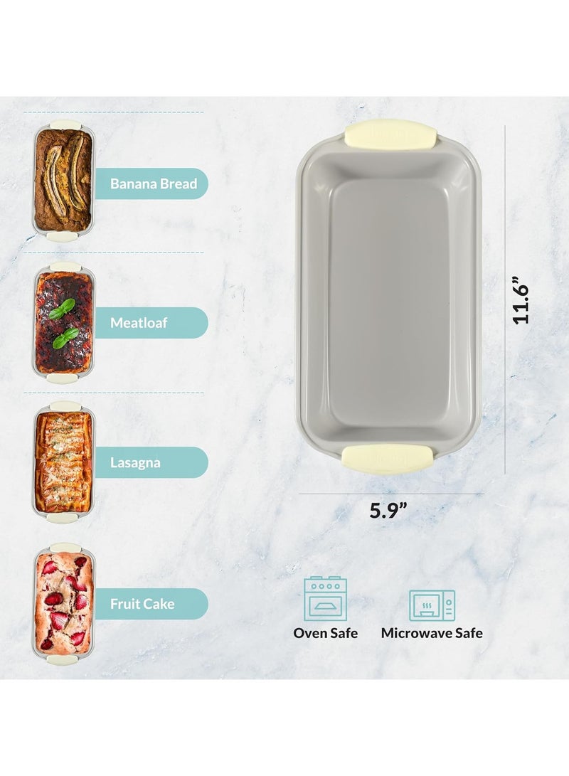 Non Stick Ceramic Loaf Pan w/Silicone Handle - Image 3