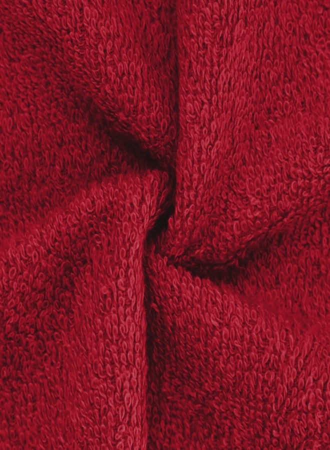 THE HAPPY POD Essential 100% Cotton Hand Towel - Pack of 2, Soft & Absorbent, Quick Dry, Lightweight Towels for Bathroom, Kitchen & Gym| 40 x 60 cm - 380 GSM | Red - Image 5