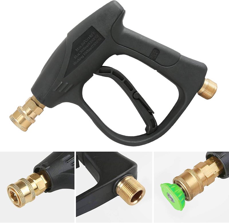 Sooprinse High Pressure Washer Gun,3000 PSI Max with 5 color quick connect Nozzles M22-14 hose connector 3.0 TIP - Image 4