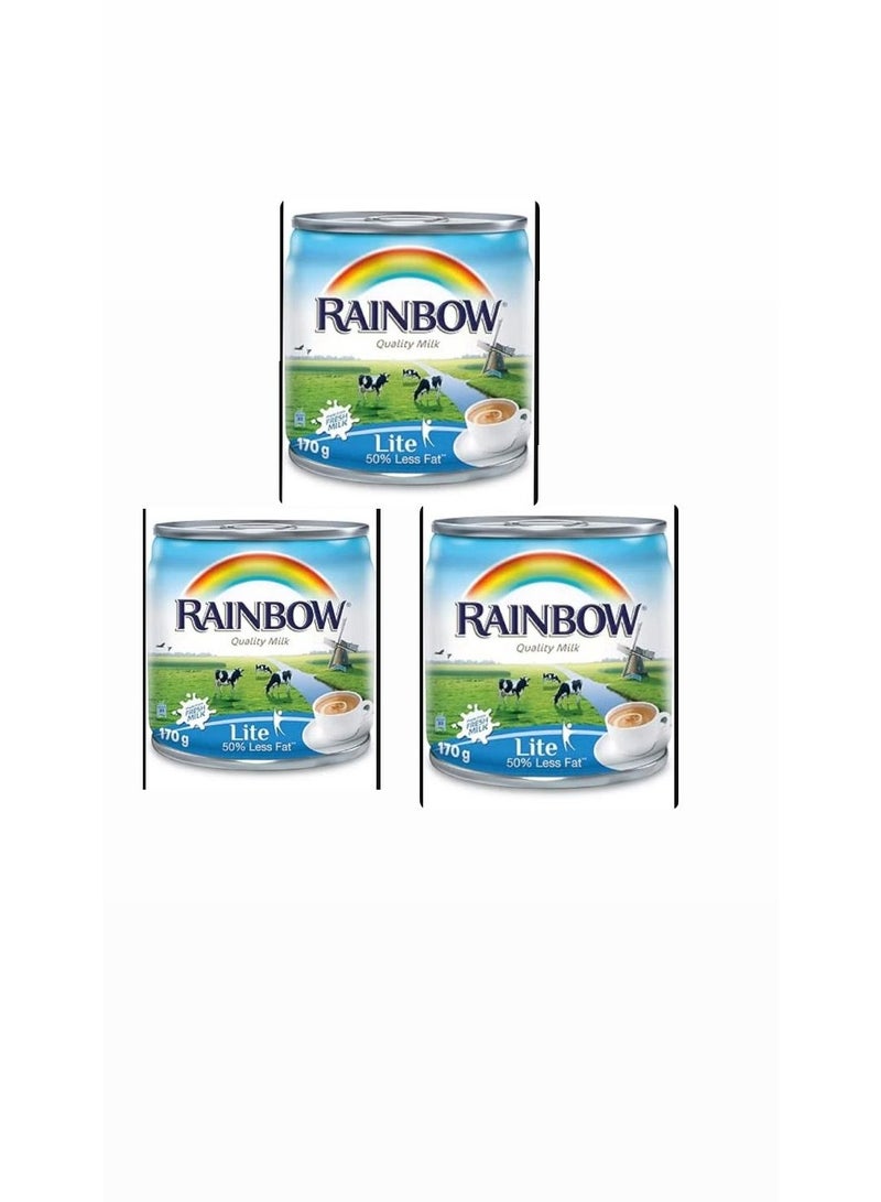 Rainbow 3 RAINBOW - LITE EVAPORATED MILK -  170G - Image 1