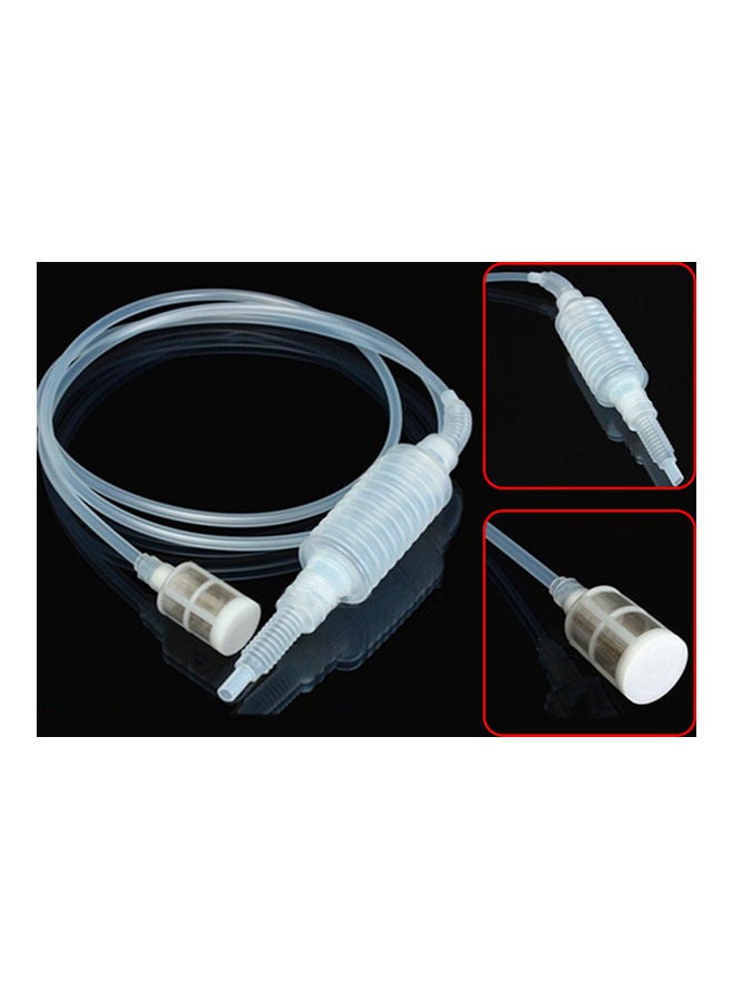 Manual Plastic Home Brew Syphon Tube Pipe Hose Water Wine Hand Transfer Pump Transparent 20*10*20cm - Image 5