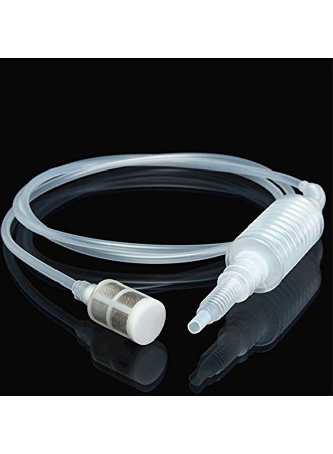Manual Plastic Home Brew Syphon Tube Pipe Hose Water Wine Hand Transfer Pump Transparent 20*10*20cm - Image 2