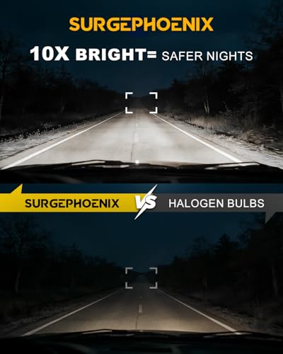 Surgephoenix H11/H9/H8/H16 Light Bulb, 50000LM Super Brighter, 1:1 Mini Size,6500K Cool White H11 Off Road Light or Fog Light Bulbs Pack of 2 - Image 2