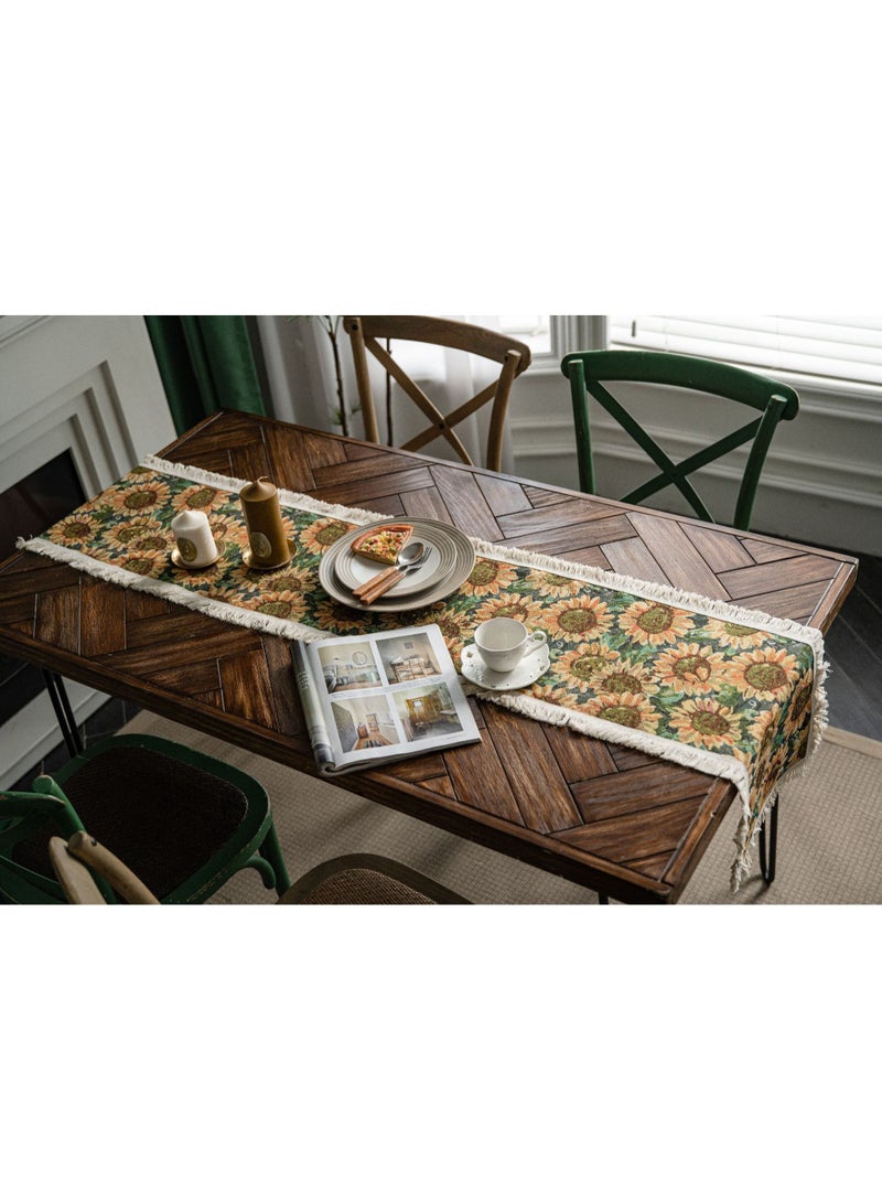 Hihonor 70 Inches Long Sunflower Tablecloth, Table Runners for Wedding Coffee Party Dining Room Table Runner  - Image 4
