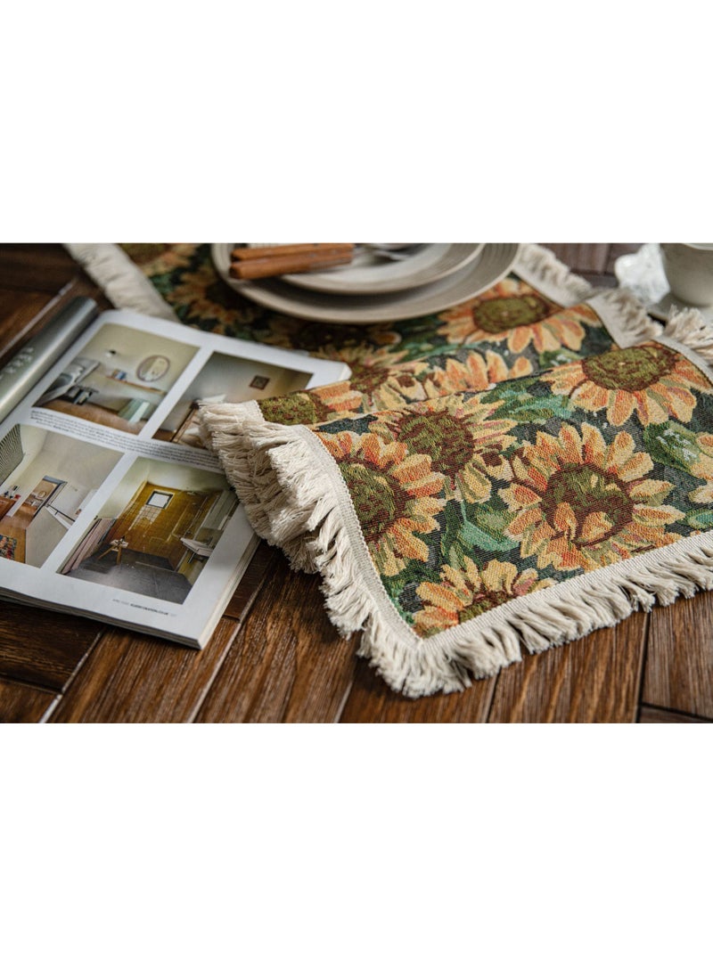 Hihonor 70 Inches Long Sunflower Tablecloth, Table Runners for Wedding Coffee Party Dining Room Table Runner  - Image 5