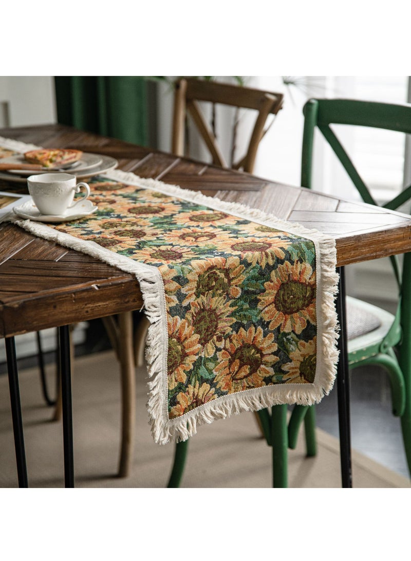 Hihonor 70 Inches Long Sunflower Tablecloth, Table Runners for Wedding Coffee Party Dining Room Table Runner  - Image 1