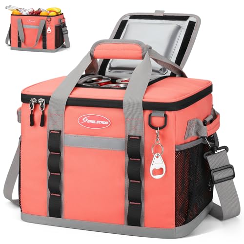 Maelstrom Collapsible Soft Cooler Bag355575 Cans Beach Cooler with Flip Top Lid Ice Chest Leakproof Portable for Beach Camping Road Trips Grocery Shopping Watermelon 35 Can - Image 1