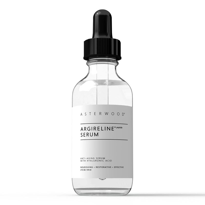 Asterwood Argireline Serum with Hyaluronic Acid - Peptide Serum for Face - Wrinkle Reducing, Anti-Aging, Nourishing - Fragrance-Free - 2 Fl Oz - Image 1