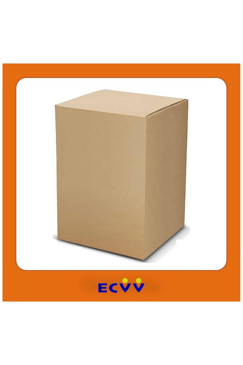 ECVV 10 Pack Large Double Wall 100% Recyclable Corrugated Cardboard Moving Boxes with 32 KG Capacity | 45 x 45 x 70 cm | Brown Carton Boxes for Packaging, Shipping and Storage, 5 ply | Brown - Image 4