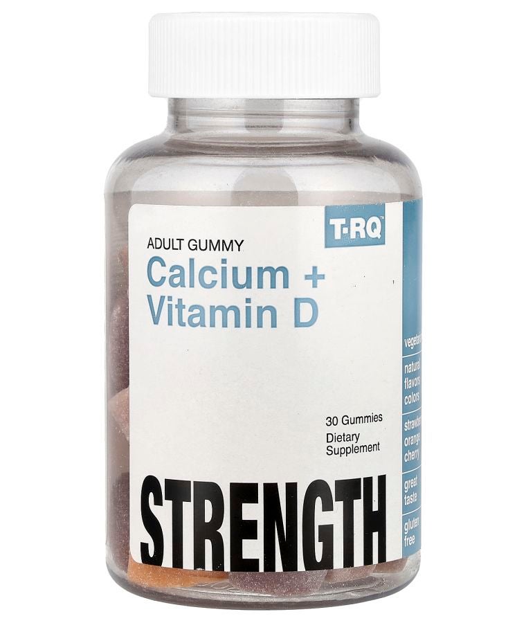 Adult Gummy Calcium + Vitamin D Strawberry Orange Cherry 30 Gummies
