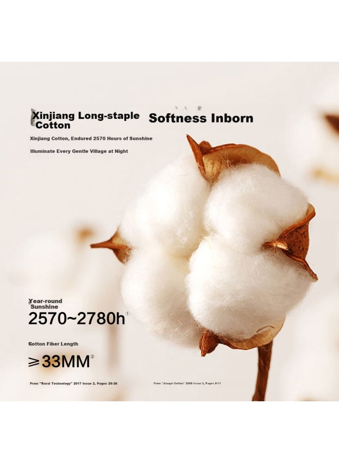 Shuixingjiafang Cotton Bed Sheet, 100% Pure Cotton, 60-count Long-staple Cotton, Sateen Fabric, Class A Antibacterial, Protective Cover For Mattress, 270x245 CM - Image 2