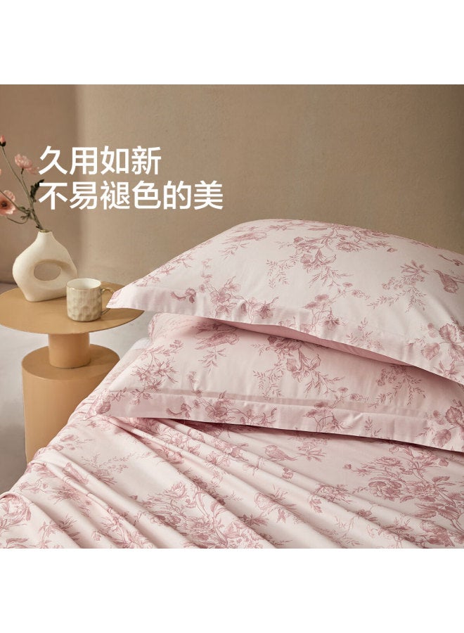 Shuixingjiafang Cotton Bed Sheet, 100% Pure Cotton, 60-count Long-staple Cotton, Sateen Fabric, Class A Antibacterial, Protective Cover For Mattress, 270x245 CM - Image 4