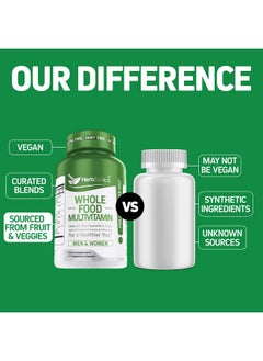 Herbtonics Whole Food Multivitamin for Adults | Multivitamins for Men & Women | Superfoods, Real Raw Veggies, Fruits, Vitamin E, A, B Complex | Vegan Non-GMO 120 Vegetarian Capsules  - Image 4