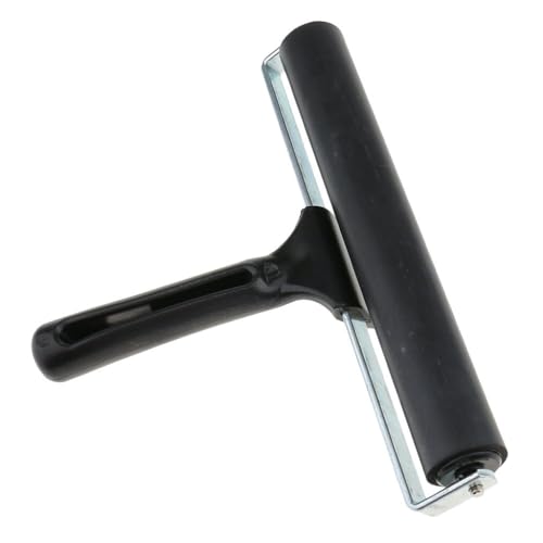 KRYTONE®.8 INCH Rubber Roller Brayer Rollers, Glue Roller Black Handle for Ink Paint Block Stamping, Printmaking Wallpaper Arts Crafts(Color wil be send as per availlibility) - Image 3